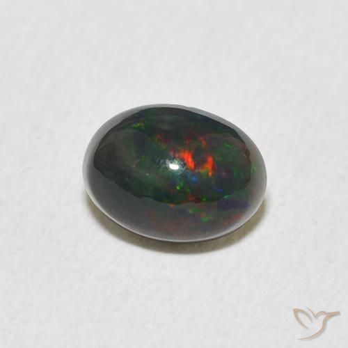 Ópalo Multicolor natural de 0.91 ct, Ovalada, Opaco
