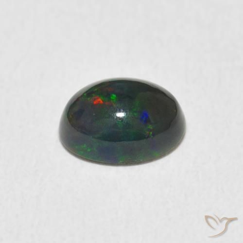 Ópalo Multicolor natural de 0.91 ct, Ovalada, Opaco