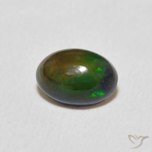 Ópalo Multicolor natural de 0.36 ct, Ovalada, Opaco