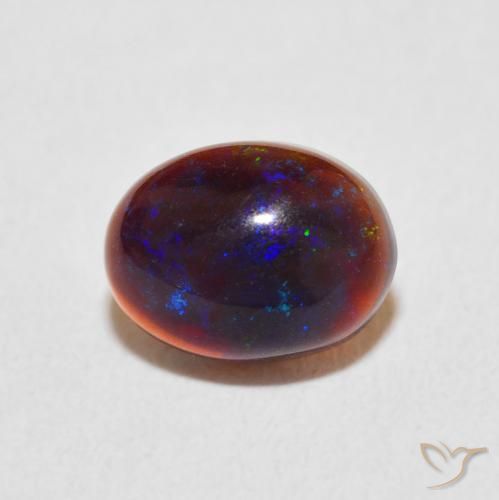 0.83ct Natural Multicolor Ópalo, Ovalada, Opaco