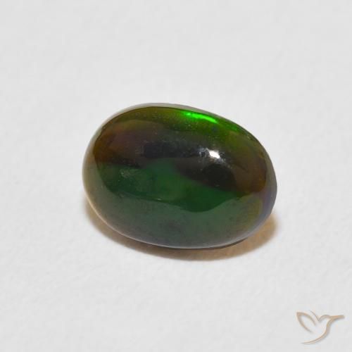 Ópalo Multicolor natural de 0.43 ct, Ovalada, Opaco
