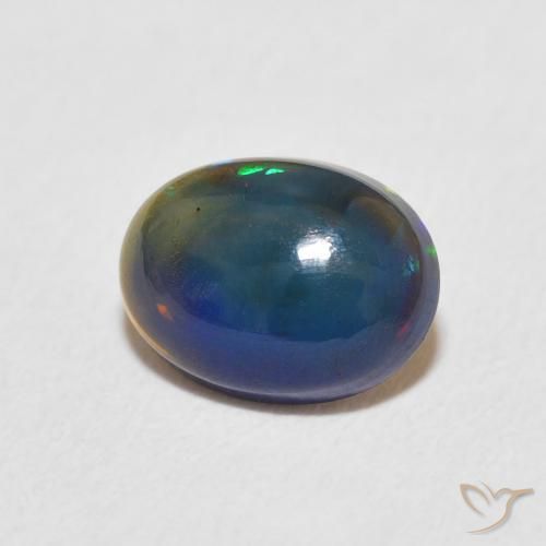Ópalo Multicolor natural de 0.87 ct, Ovalada, Opaco