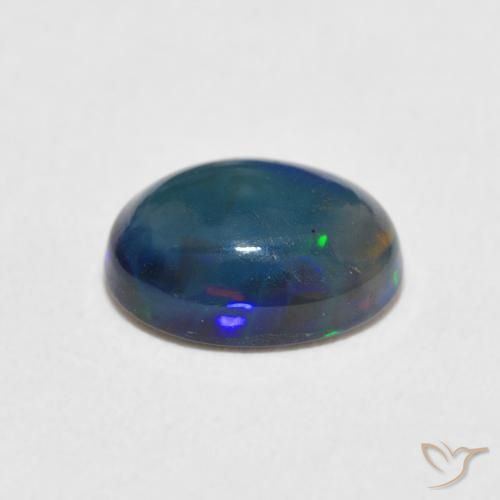 Ópalo Multicolor natural de 0.87 ct, Ovalada, Opaco