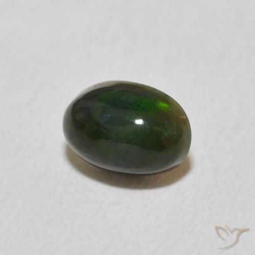 Ópalo Multicolor natural de 0.31 ct, Ovalada, Opaco