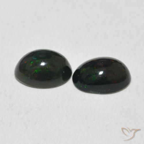 Gemas de Ópalo Multicolor natural de 1.54 ct, Ovalada, Opaco