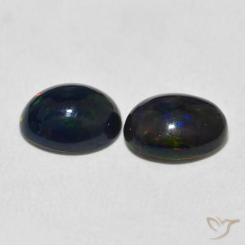 Gemas de Ópalo Multicolor natural de 2.37 ct, Ovalada, Opaco