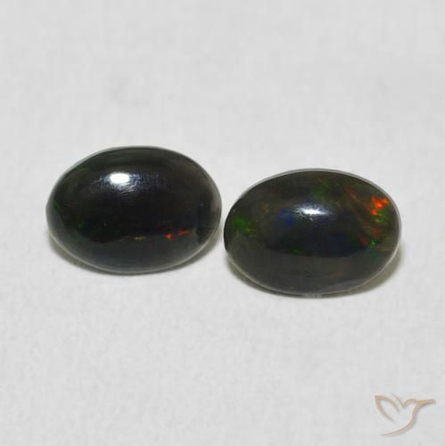 0.80ctw Natural Multicolor Ópalo, Ovalada, Opaco