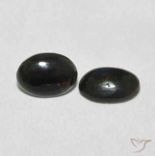 Gemas de Ópalo Multicolor natural de 0.80 ct, Ovalada, Opaco