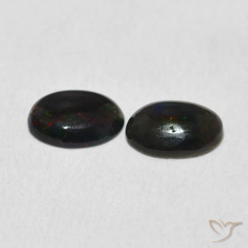 Gemas de Ópalo Multicolor natural de 0.80 ct, Ovalada, Opaco