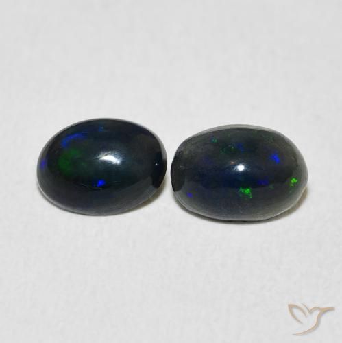 0.87ctw Natural Multicolor Ópalo, Ovalada, Opaco