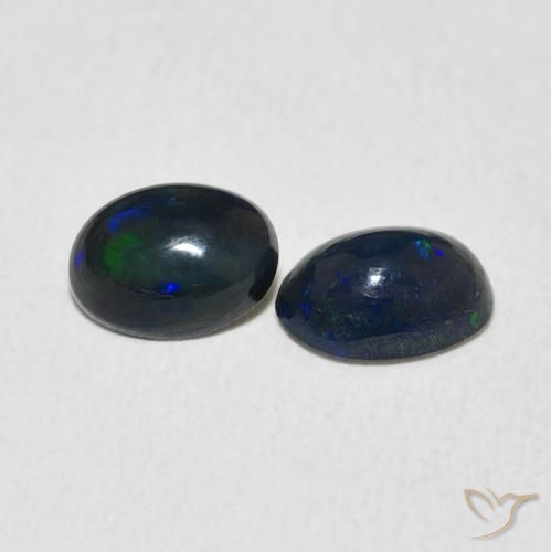 Gemas de Ópalo Multicolor natural de 0.87 ct, Ovalada, Opaco