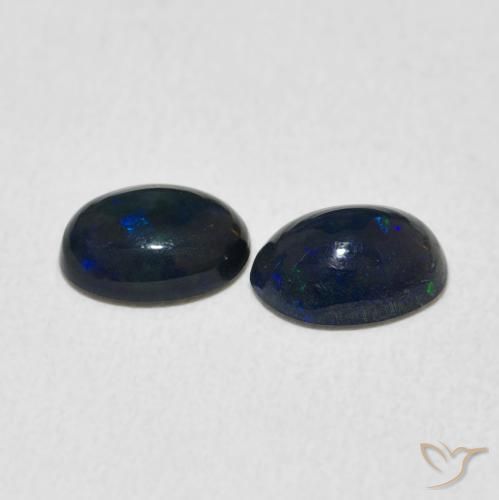 Gemas de Ópalo Multicolor natural de 0.87 ct, Ovalada, Opaco