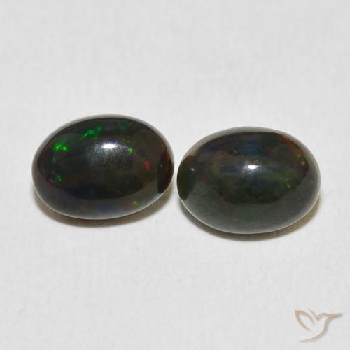1.70ctw Natural Multicolor Ópalo, Ovalada, Opaco
