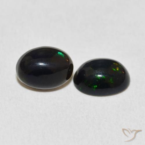 Gemas de Ópalo Multicolor natural de 1.53 ct, Ovalada, Opaco