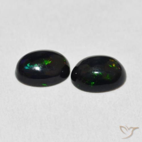 Gemas de Ópalo Multicolor natural de 1.53 ct, Ovalada, Opaco