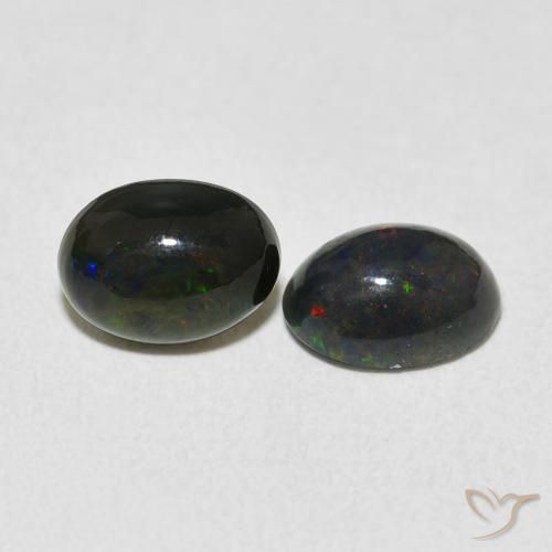 Gemas de Ópalo Multicolor natural de 1.64 ct, Ovalada, Opaco