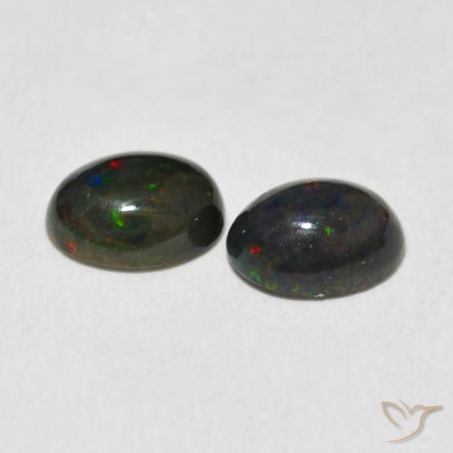 Gemas de Ópalo Multicolor natural de 1.64 ct, Ovalada, Opaco
