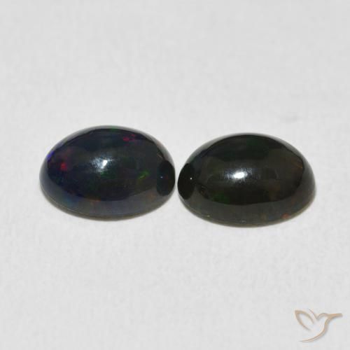 Gemas de Ópalo Multicolor natural de 1.58 ct, Ovalada, Opaco