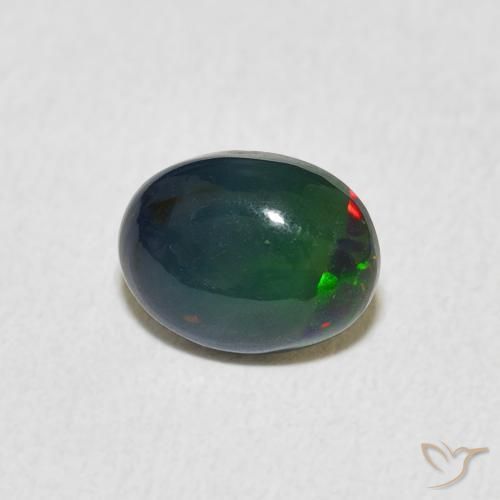 Ópalo Multicolor natural de 0.82 ct, Ovalada, Opaco
