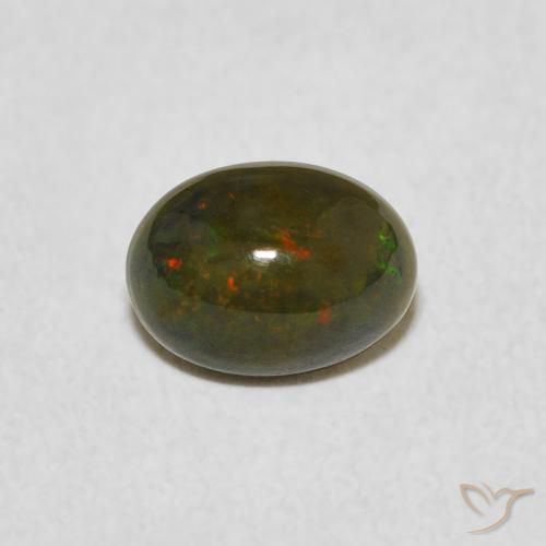 0.51ct Natural Multicolor Ópalo, Ovalada, Opaco