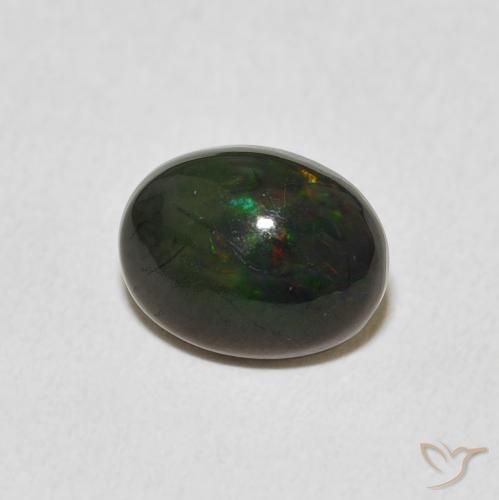 Ópalo Multicolor natural de 1.21 ct, Ovalada, Opaco