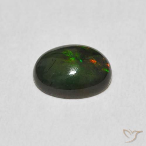 Ópalo Multicolor natural de 1.21 ct, Ovalada, Opaco
