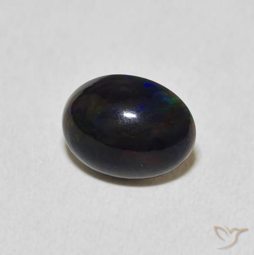 Ópalo Multicolor natural de 1.09 ct, Ovalada, Opaco