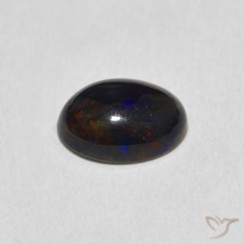 Ópalo Multicolor natural de 1.09 ct, Ovalada, Opaco