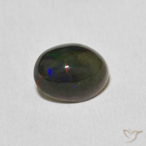 1.24ct Natural Multicolor Ópalo, Ovalada, Opaco