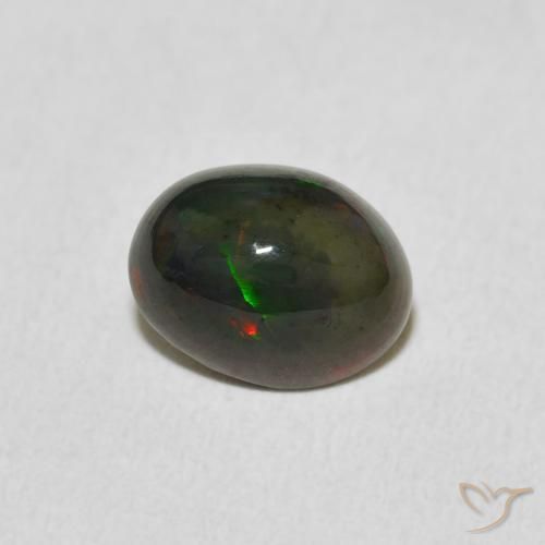 Ópalo Multicolor natural de 1.24 ct, Ovalada, Opaco