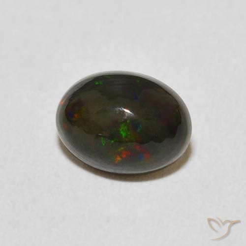 Ópalo Multicolor natural de 0.95 ct, Ovalada, Opaco