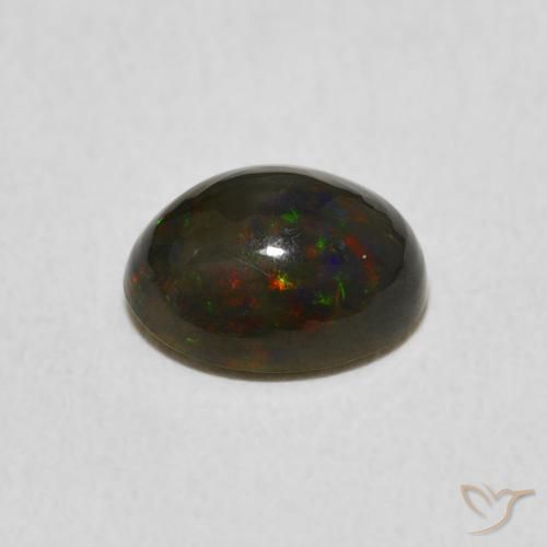 Ópalo Multicolor natural de 0.95 ct, Ovalada, Opaco