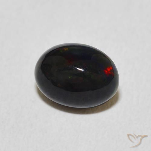 Ópalo Multicolor natural de 0.89 ct, Ovalada, Opaco