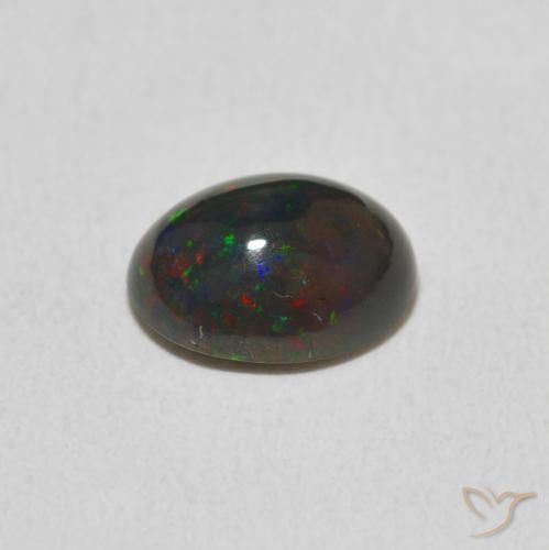 Ópalo Multicolor natural de 1.17 ct, Ovalada, Opaco