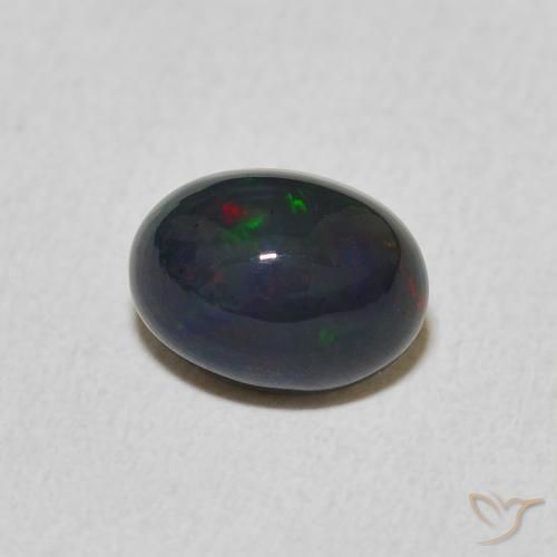 Ópalo Multicolor natural de 0.99 ct, Ovalada, Opaco