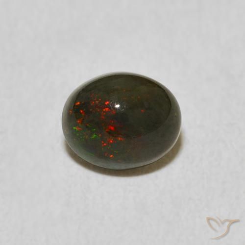 0.68ct Natural Multicolor Ópalo, Ovalada, Opaco