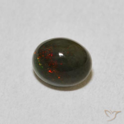 Ópalo Multicolor natural de 0.68 ct, Ovalada, Opaco
