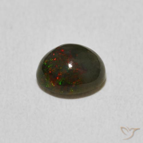 Ópalo Multicolor natural de 0.68 ct, Ovalada, Opaco