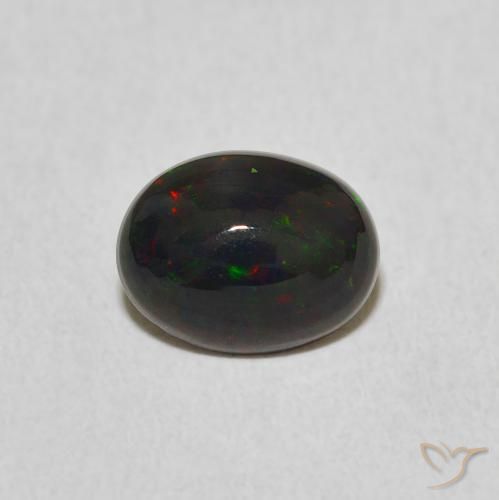 Ópalo Multicolor natural de 0.95 ct, Ovalada, Opaco
