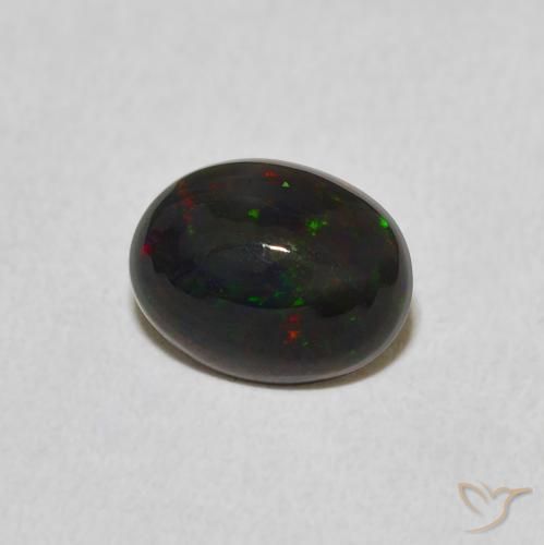 Ópalo Multicolor natural de 0.95 ct, Ovalada, Opaco