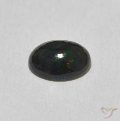 Ópalo Multicolor natural de 0.95 ct, Ovalada, Opaco