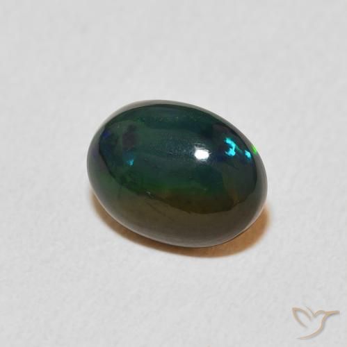 Ópalo Multicolor natural de 1.14 ct, Ovalada, Opaco
