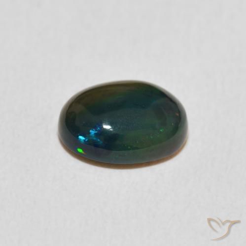 Ópalo Multicolor natural de 1.14 ct, Ovalada, Opaco
