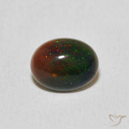 0.51ct Natural Multicolor Ópalo, Ovalada, Opaco