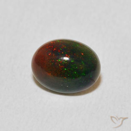 Ópalo Multicolor natural de 0.51 ct, Ovalada, Opaco