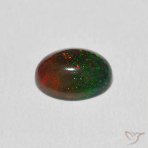 Ópalo Multicolor natural de 0.51 ct, Ovalada, Opaco