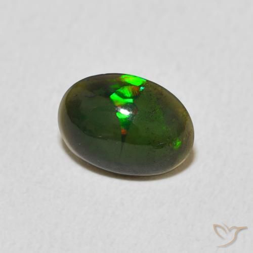Ópalo Multicolor natural de 0.58 ct, Ovalada, Opaco