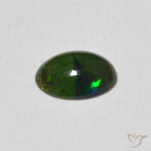 Ópalo Multicolor natural de 0.58 ct, Ovalada, Opaco
