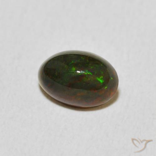 Ópalo Multicolor natural de 0.62 ct, Ovalada, Opaco
