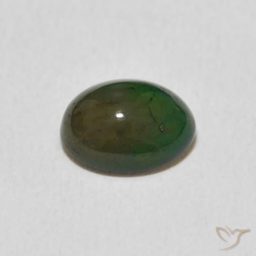 Ópalo Multicolor natural de 0.86 ct, Ovalada, Opaco